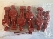 13 Brand New 4" Red Foosball Men with Faces. Original Packaging