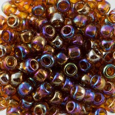 8/0 TOHO ROUND Transparent Rainbow Smoky Topaz Seed Bead 8g