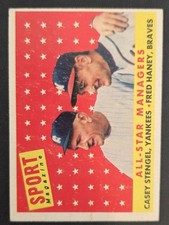 1958 Topps Sport Magazine #475 All-Star Managers Casey Stengel Fred Haney