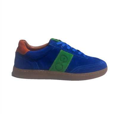 NEU! LOOKS Herren Sneaker Wildleder Low Top Gr. 37 Fb. Blau/Grün/Braun/Orange