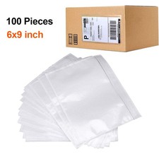 100 Packing List Envelopes Shipping Label Invoice Enclosed Pouch Adhesive 6"x9"