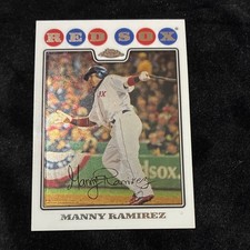Topps 2008 Chrome Manny Ramirez #60 Boston Red Sox Baseball Base Set Card