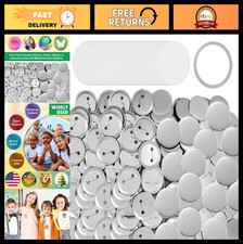 300 Sets Button Maker Supplies - 32mm DIY Custom Buttons, Metal Covers Backs,