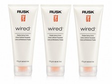 3x RUSK Wired Flexible Styling Creme 6 oz 170g Hair Styling Cream