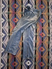 Vintage 1970 Levi's Mens Sz 32x32 517 Light Wash Denim Orange Tab MADE IN USA