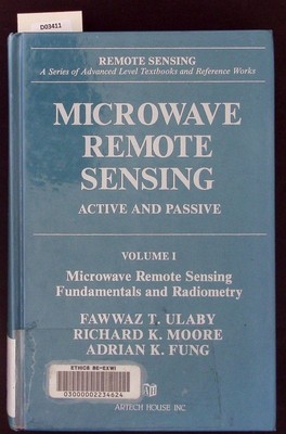 Microwave remote sensing. Active and passive. Ulaby, Fawwaz T.: