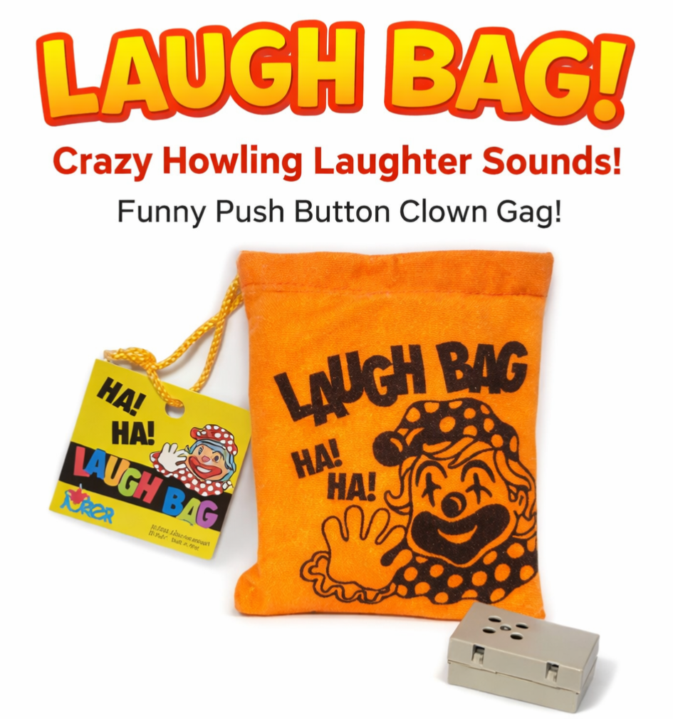 1 LAUGH BAG Laughing Sound Toy Prank Joke Gift Funny HA Box Clown