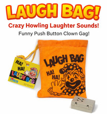 1 LAUGH BAG Laughing Sound Toy Prank Joke Gift Funny HA Box Clown Squeeze Trick