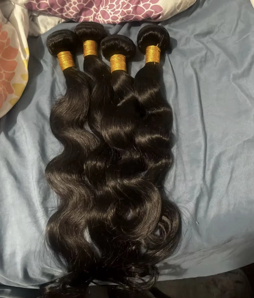 Paquetes de cabello humano 16A Body Wave 100 % cabello humano crudo brasileño 30 pulgadas Foto 4 de 4
