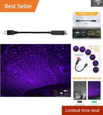 Enhance Your Vehicle Interior with Purple Adjustable LED Night Light for Cars