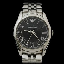 Armani AR1715 Metal Watch Womens 27mm Silver Tone Genuine Vintage
