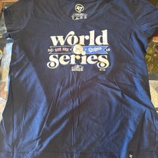 2018 Ladys World Series L A Dodgers Boston Red Sox Short Sleeve 47 Brand Top Lrg