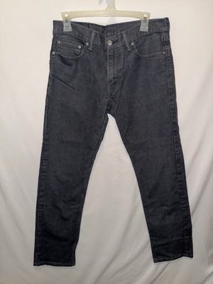 Levis Mens 504 Regular Fit Straight Leg Jeans Size 31 X 32 Black Denim
