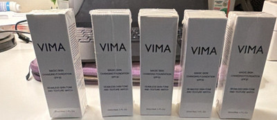 VIMA Magic Skin Changing Foundation SPF 30 30ml & Basic Skin Cleanser 5-Pack