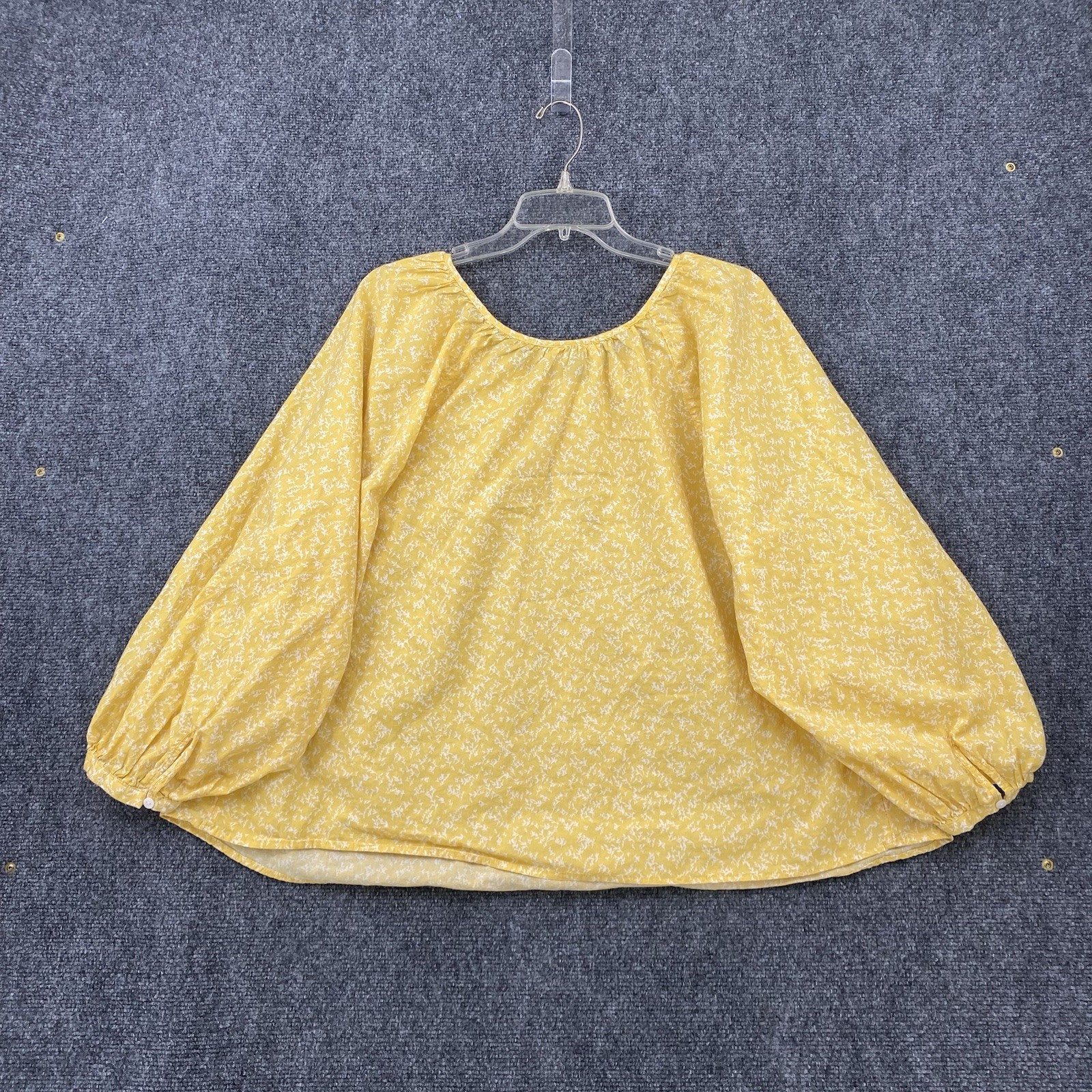 Universal Thread Yellow Micro Floral Peasant Tuni… - image 3