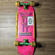 Vintage 80s Madrid Mike Smith M Tech Concave Skateboard GullWing Sims 