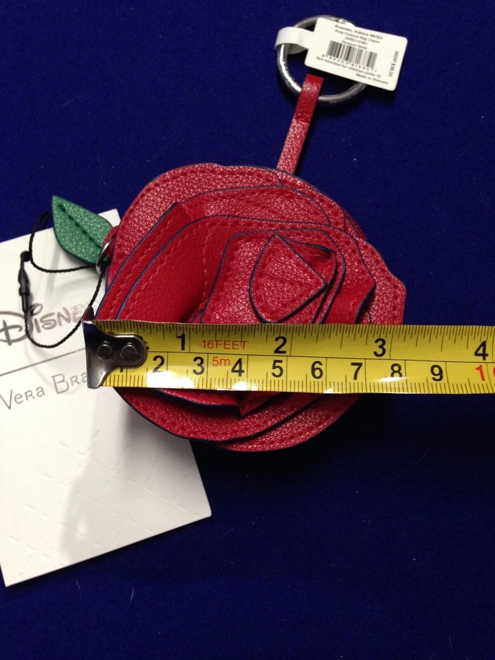 Vera Bradley La Bella y la Bestia Rosa Bonjour Campana Bolso Dije Monedero Nuevo con Etiquetas Difícil de Encontrar Foto 4 de 4