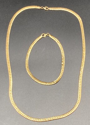   GOLD-Damen Hals und Arm Kette  375er gelb Gold - 9,8 Gramm- l. 45,5/19, 3cm 