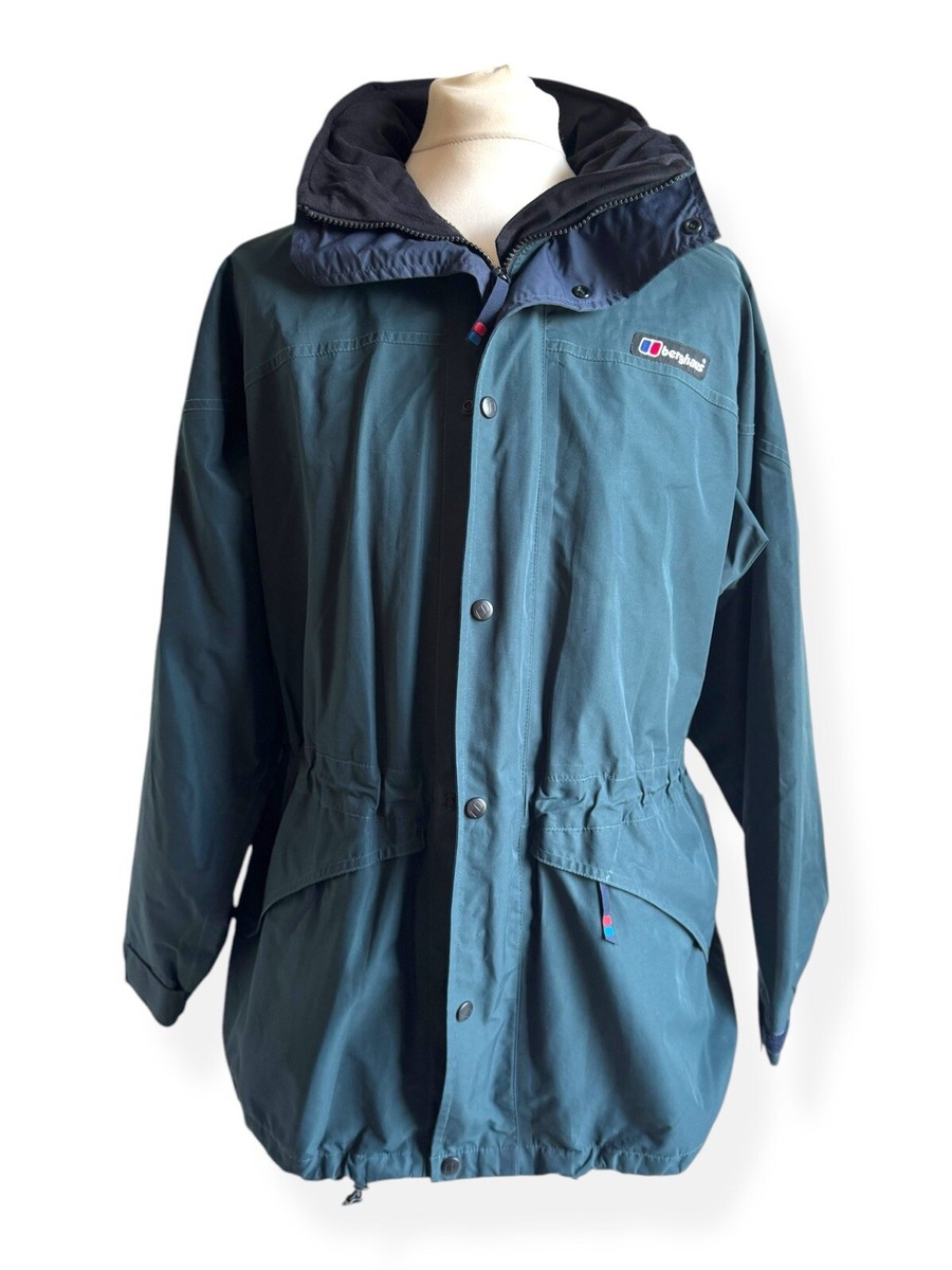 Vintage Green / Navy Berghaus Gore-Tex Coat Large L Men's