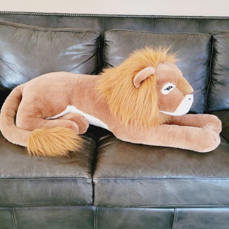 Giant Jumbo Lion Stuffed Animal Large Kids Toy Plush 36” Quality Product Tag