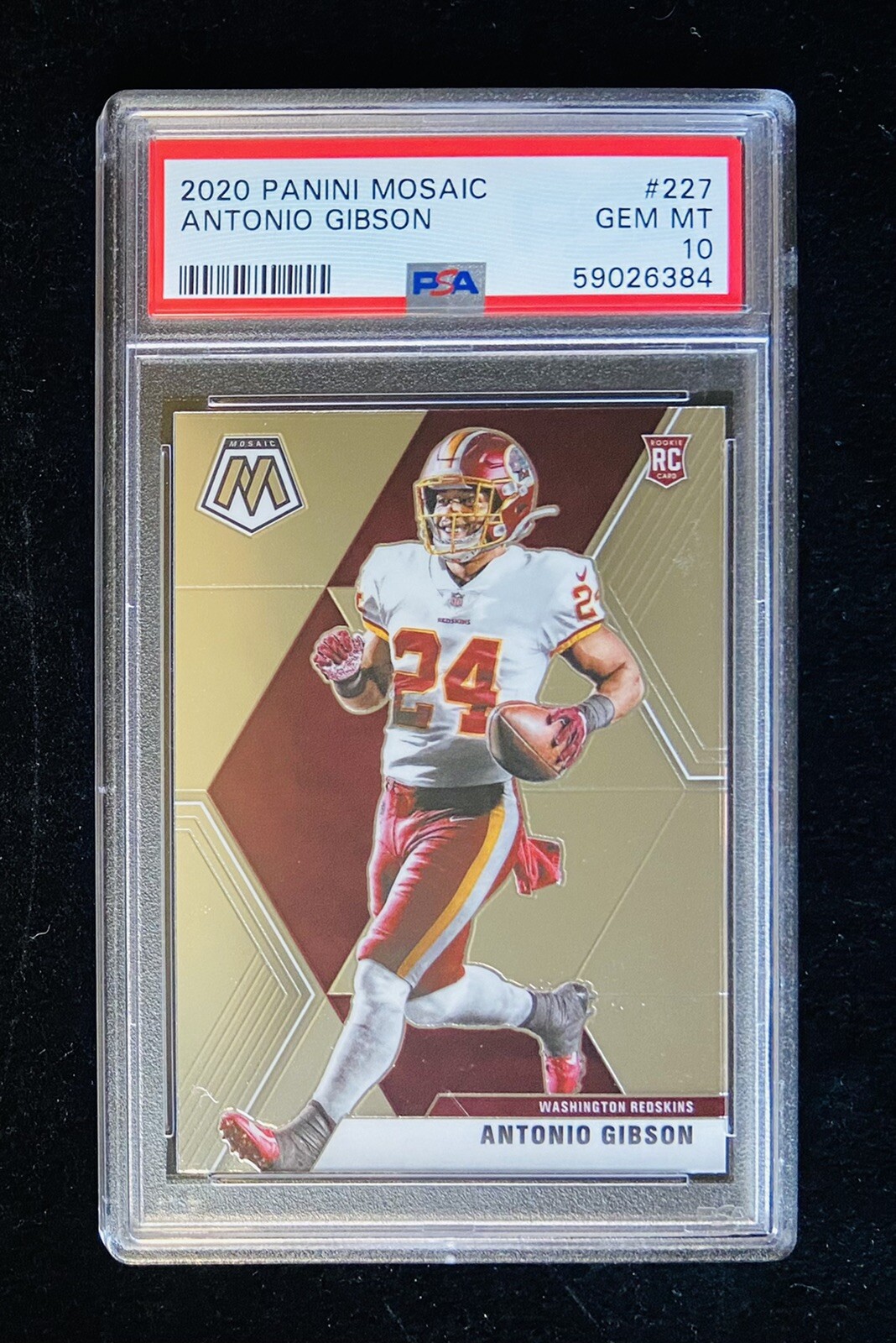 2020 Panini Mosaic Antonio Gibson Rookie Card #227 PSA 10