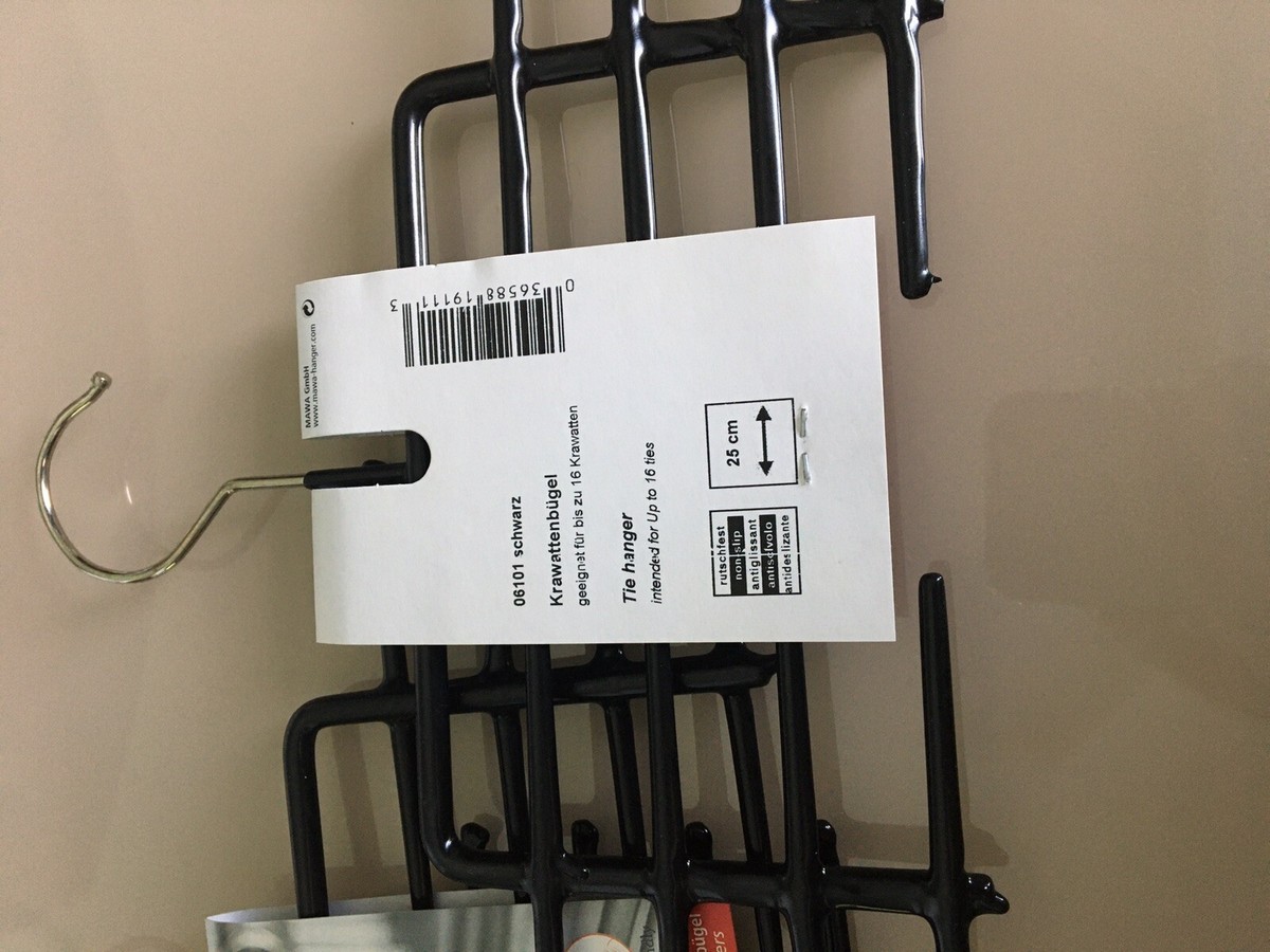 MAWA - KR Tie Rack, Black, 3 Pieces | eBay
