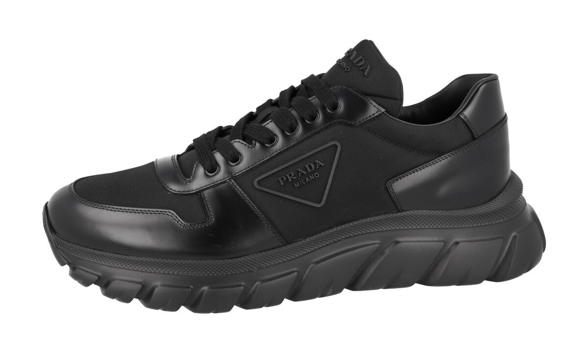 PRADA PRAX01 CHUNKY SNEAKERS SHOES 2EE366 BLACK LEATHER NEW PRADA PRAX01 CHUNKY SNEAKERS SHOES 2EE366 BLACK LEATHER NEW