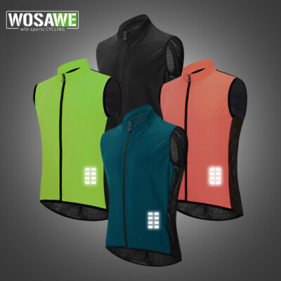 WOSAWE Herren Fahrradweste Radfahren Gilt Vest Reflektierend Weste  Atmungsaktiv | eBay.de