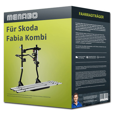 Menabo Fahrradträger Cobra Plus schwarz/silber für Skoda Fabia Kombi II Typ 5J