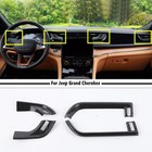 For 22-24 Jeep Grand Cherokee Carbon Fiber Central AC Air Vent Outlet Cover Trim