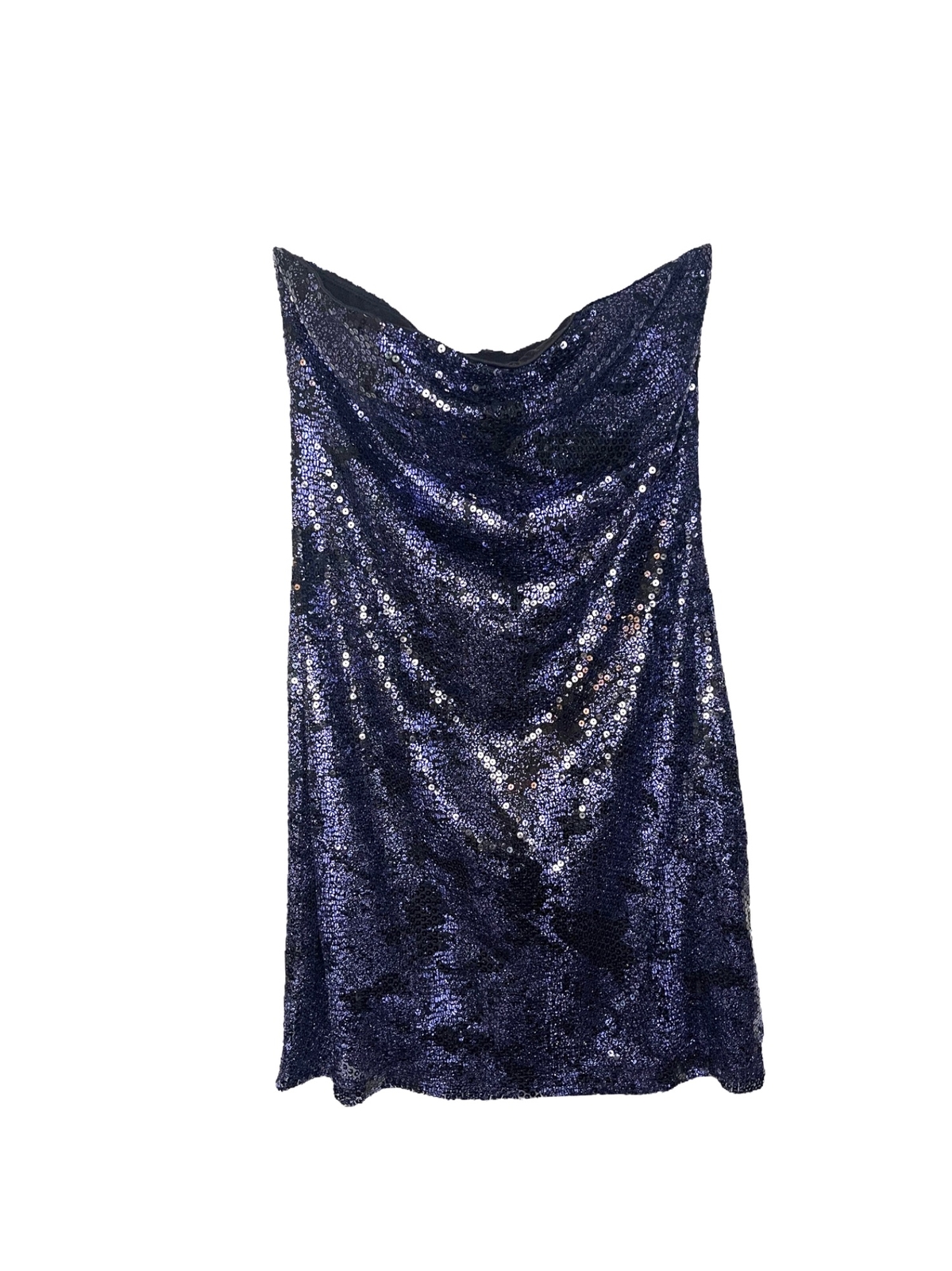 Ruby Rox Blue/black sequin strapless mini dress J… - image 1