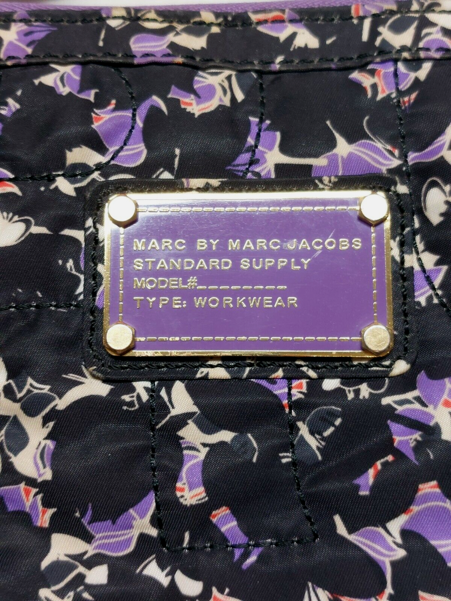 Marc By Marc Jacobs Padded Workwear Laptop Bag Floral Black Purple