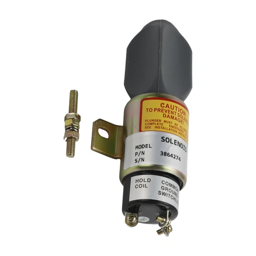 SA-3933-24 3864274 New Fuel Stop Solenoid parts 24V Fits For Hyundai R225-7 - Picture 5 of 9