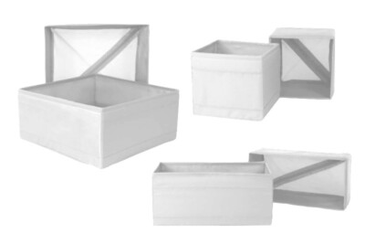 IKEA  ''SKUBB'' 6er Set AufbewahrungsboxenRegaleinsätze je 2x in 3 Größen WEIß