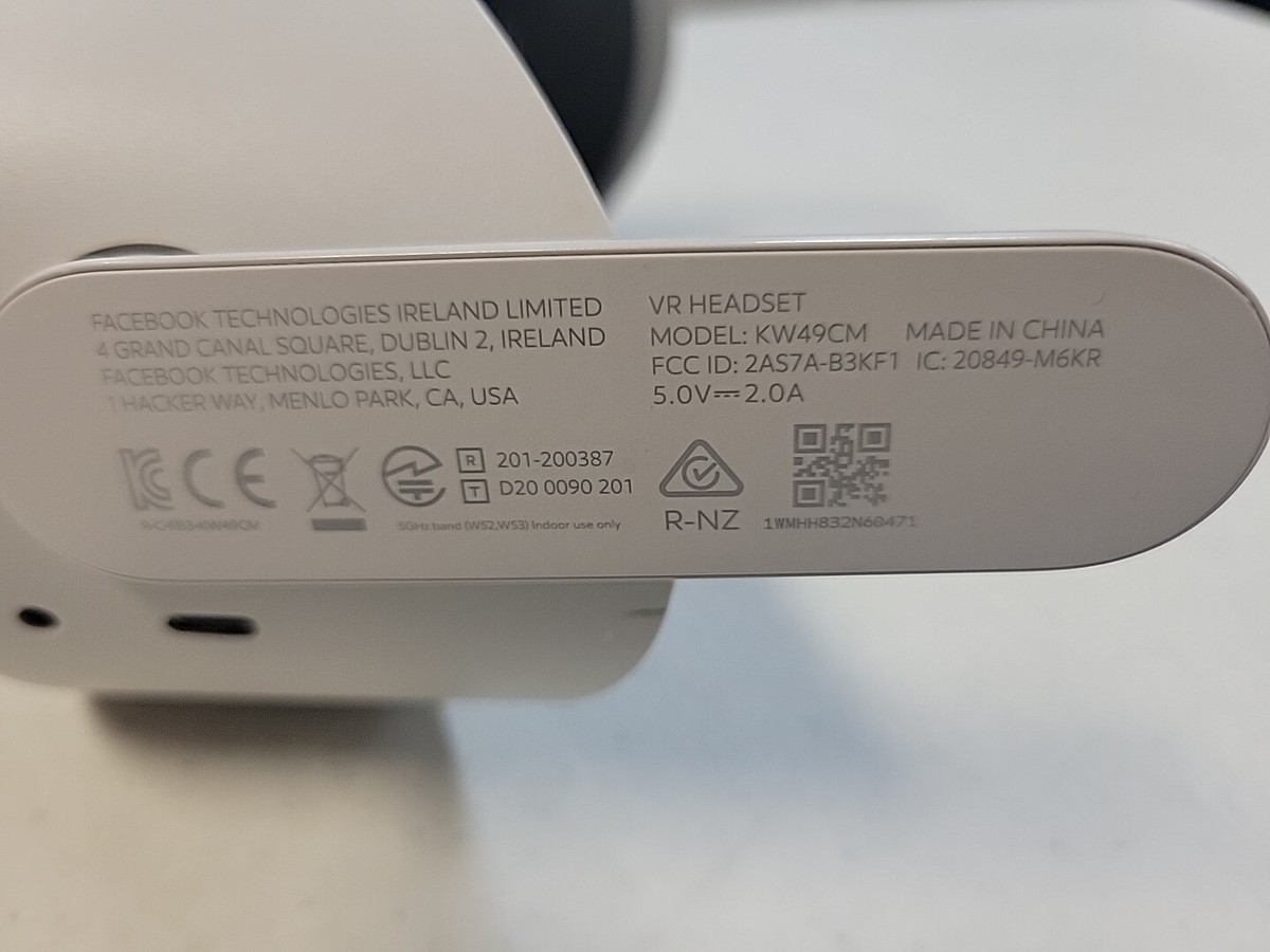 Meta Oculus Quest 2 64GB Standalone VR Headset - ONLY - White