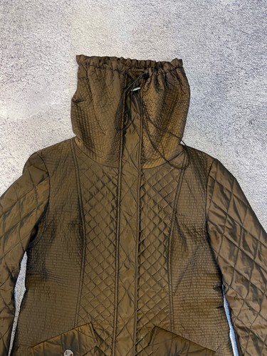 Burberry London Womens Jacket Quilted High Collar Brown Size UK 12 USA 10 ITA 44 - Picture 5 of 24