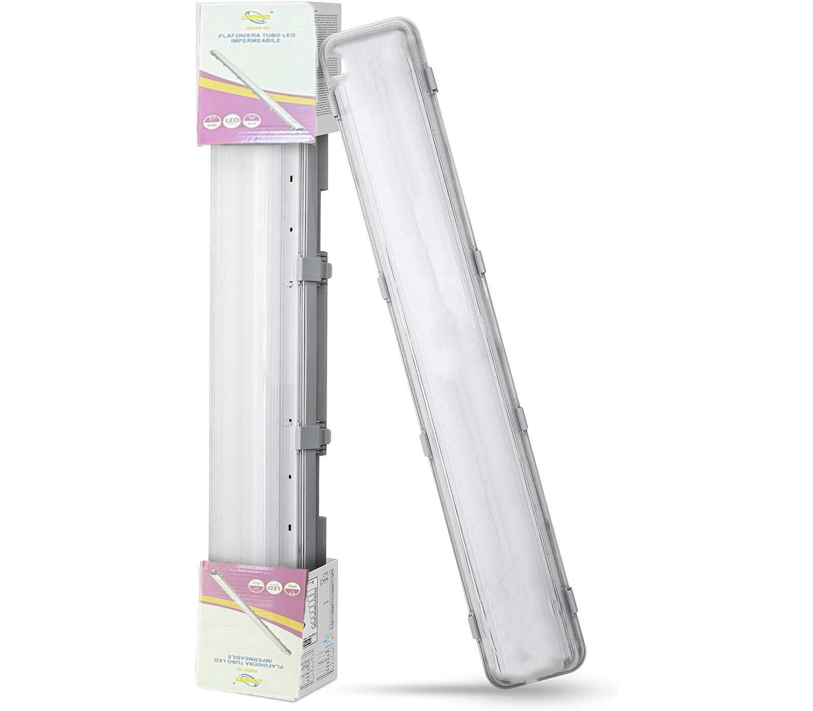 Plafoniera LED Impermeabile 120cm 2x18W IP65 | Luce per Esterni FM-20233