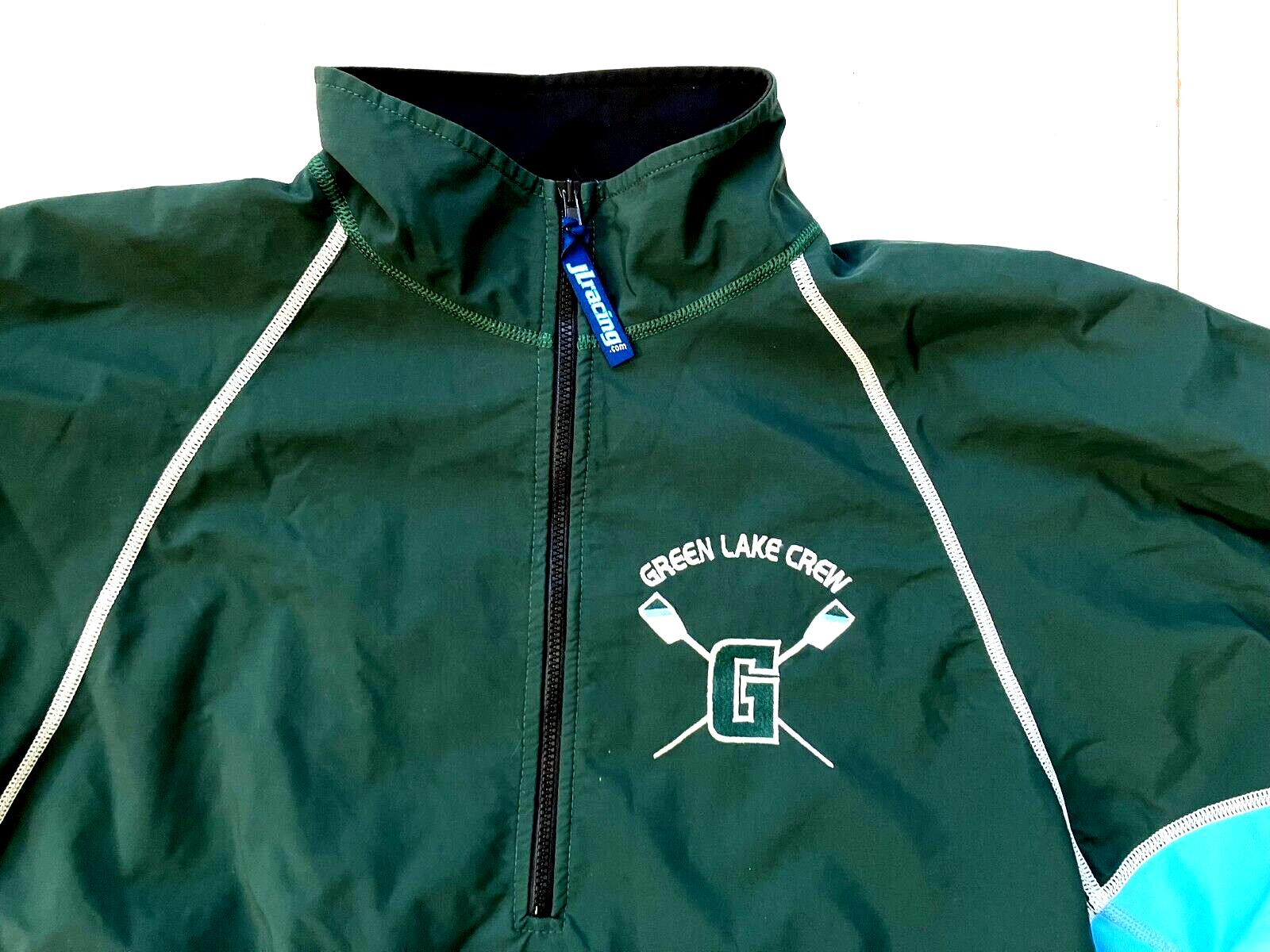 FILA JL VELO RACING Nylon SEATTLE x VERDE LAGO CREW JACKET Cappotto Squadra Canottaggio Uomo XL