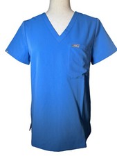 FIGS Technical Collection Catarina One Pocket Scrub Top Blue Extra Small XS