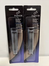 Parker Permanent Black Ink Cartridges 2x 5-Packs -10 Refills Total New Old Stock