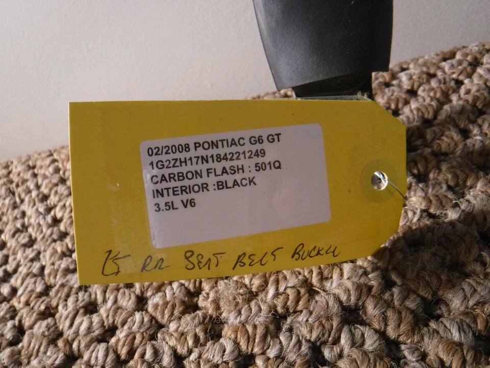 Pontiac G6 2005-2010 cupé cinturón de seguridad trasero hebilla negro se adapta al lado derecho o izquierdo Foto 2 de 3
