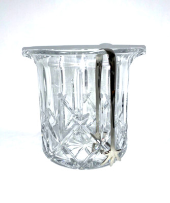 Lady Anne by Gorham Crystal - Vintage Cut Crystal Ice Bucket & Tongs Excellent