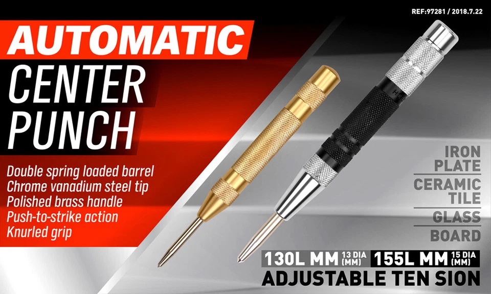 Pin central automático de 6" y 5"" Punzón Golpe con resorte Marcado Agujeros de arranque Foto 2 de 4