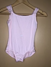 Body Wrappers Girl's Size 8-10 Leotard Dance wear Wide Strap Pink Sleeveless
