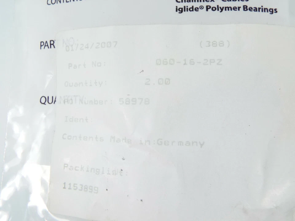 EXTREMOS DE CABLE FLEXIBLE IGUS (2) 060-16-12PZ Y (2) 060-16-2PZ Foto 4 de 4