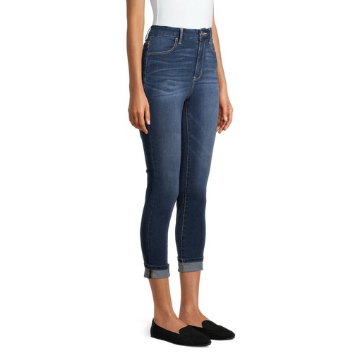 No Boundaries Juniors Super High Rise Stretch Curvy Crop Skinny Jegging Jean NEW - Picture 8 of 25