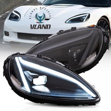 FULL LED Headlights For Chevrolet Corvette C6 2005-2013 W/Animation DRL Sets L+R