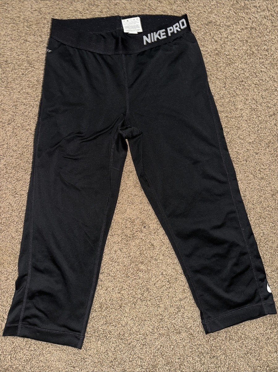 Nike Pro Womens Medium Dri-Fit Capri Length Compression Leggings