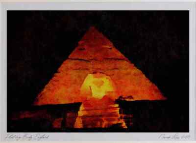 551031 Sphinx And Pyramids Cairo Egypt Limited Edition Watercolour Print