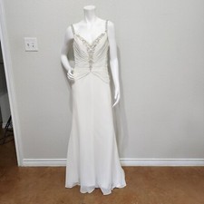 NWT Alfred Angelo Ivory Metallic Modern Fit Wedding Gown Size 10